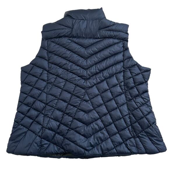 NWT Big Chill Down Blend Puffer Vest Navy Plus 3X - Picture 2 of 9
